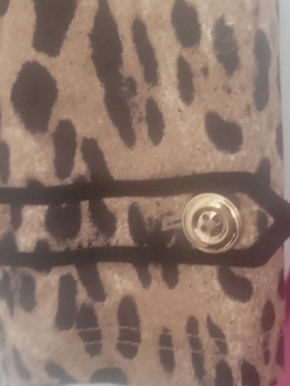 White House Black Market Leopard-Print Blazer with Gold Buttons - Picture 6 of 6